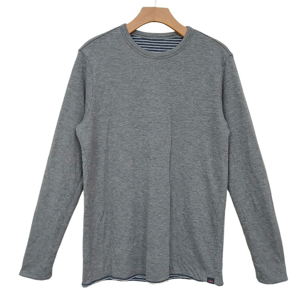 Faherty Tee Mens Small Gray Cloud Reversible Crew… - image 1
